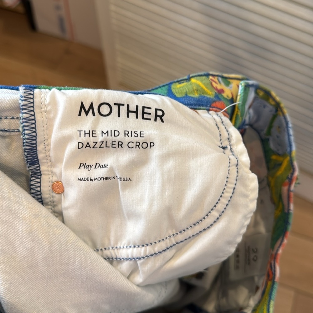 MOTHER Blue Floral Ankle Jeans - Picture 8 of 10